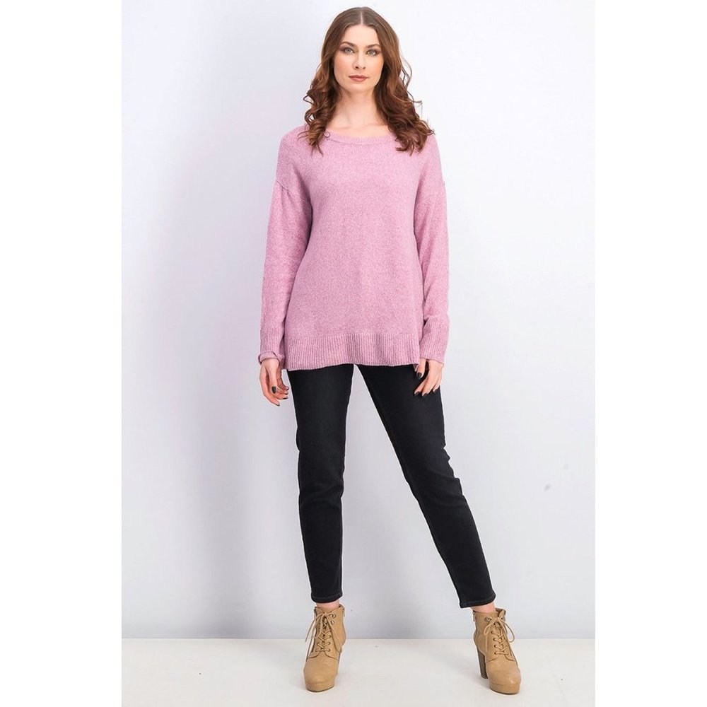 💋3/$18💋 NWT Ellen Tracy Mulberry Heather Pullover Sweater Women's Size L